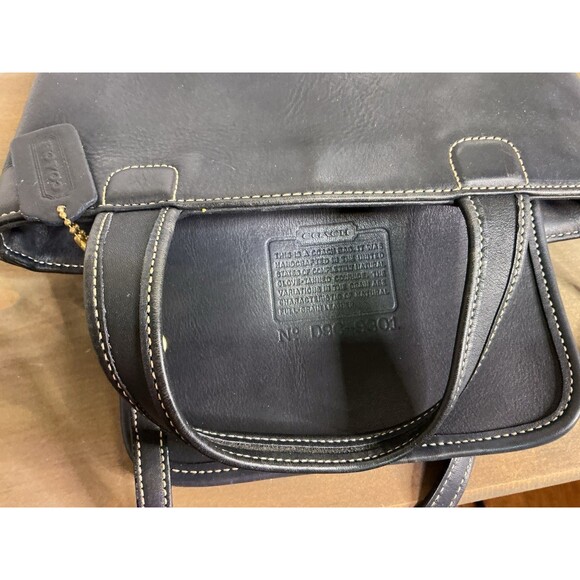 VINTAGE COACH BLEEKER 9301 FROM 1999 BLACK LEATHER BRASS HARDWARE - Picture 7 of 7